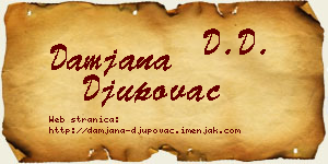 Damjana Đupovac vizit kartica